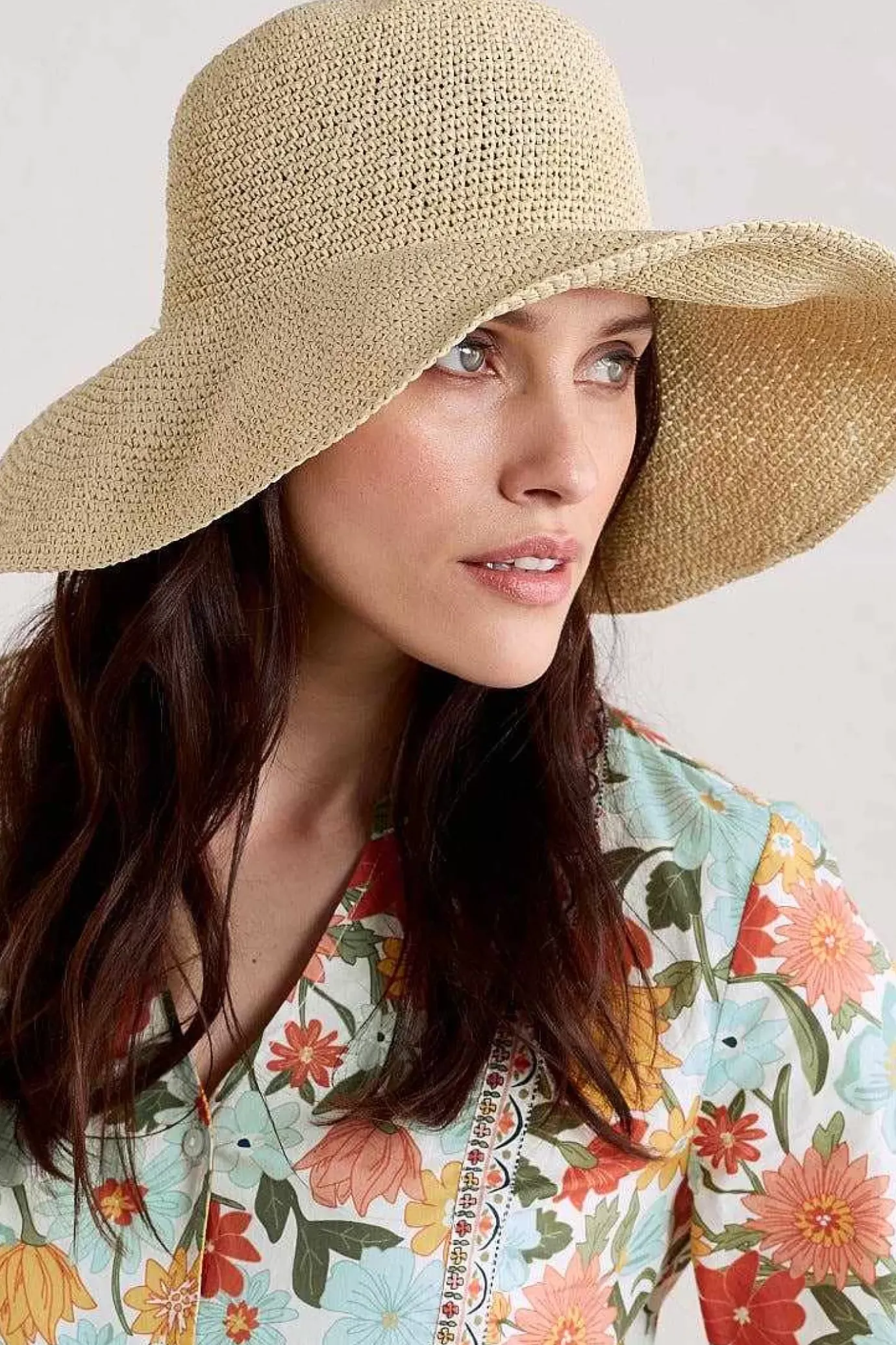 Seasalt Cornwall Sculpture Garden Wide Brim Sunhat<Women Hats