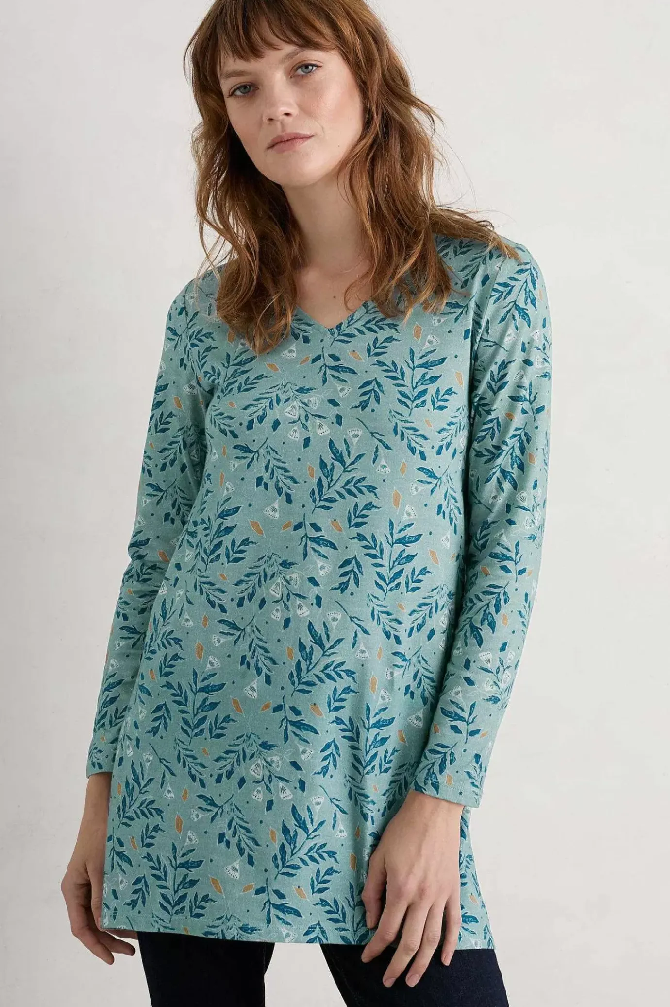 Seasalt Cornwall Sea Cruise V-Neck Tunic (Gots)<Women Tunics