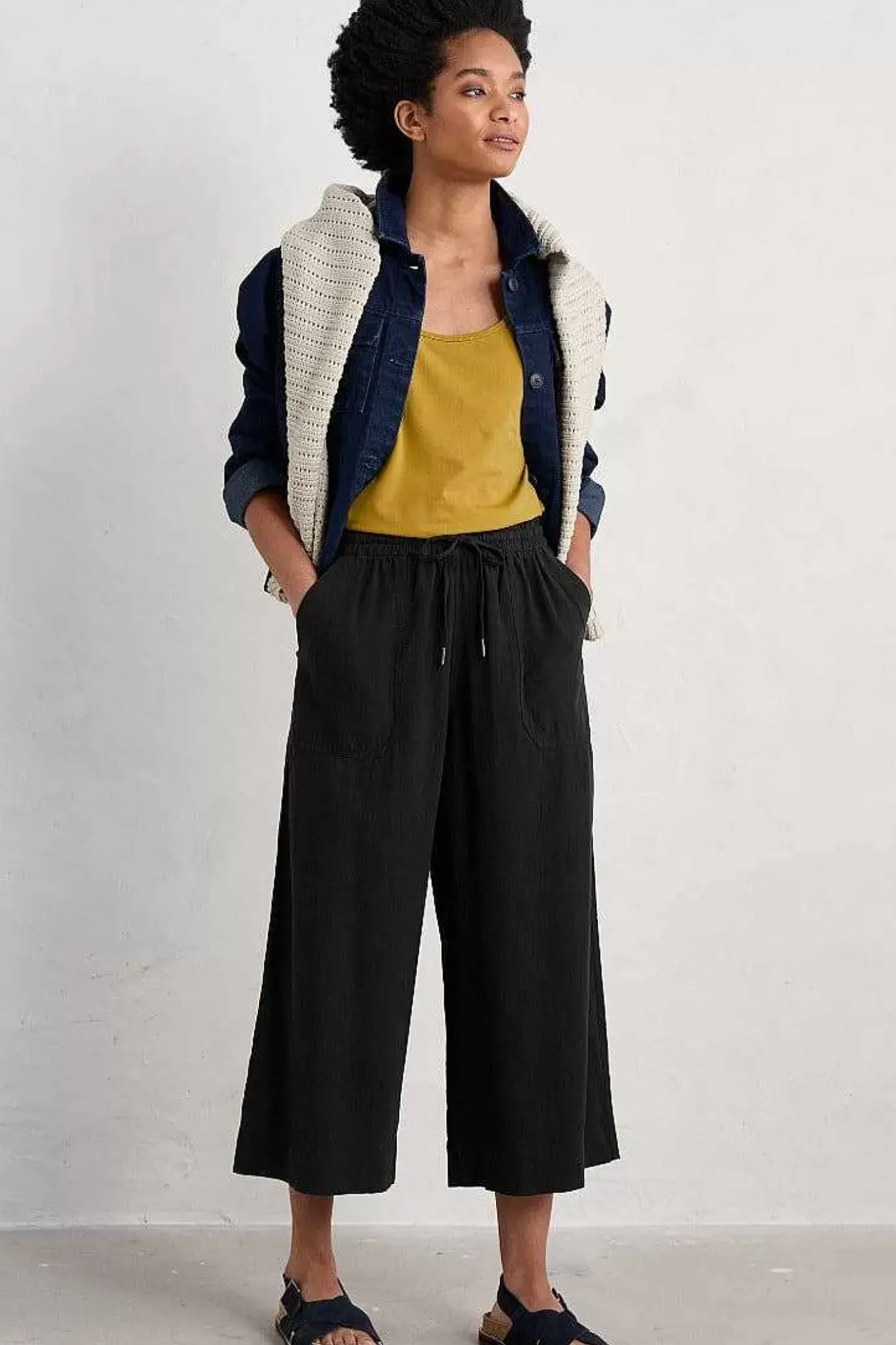 Seasalt Cornwall Sea Heart Linen Blend Culottes<Women Trousers & Shorts