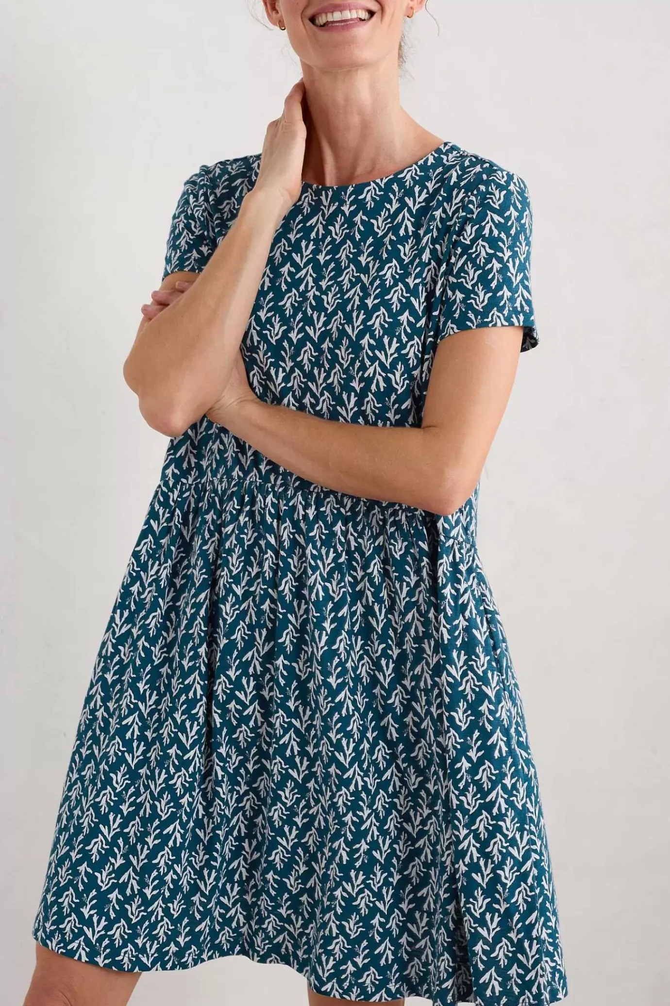 Seasalt Cornwall Sea Mirror Jersey Dress With Short Sleeves<Women Dresses