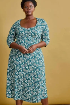 Seasalt Cornwall Secret Cove 3/4 Sleeve Midi Dress<Women Dresses