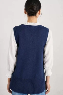 Seasalt Cornwall Smallcombe Organic Cotton Knitted Vest (Gots)<Women Knitwear