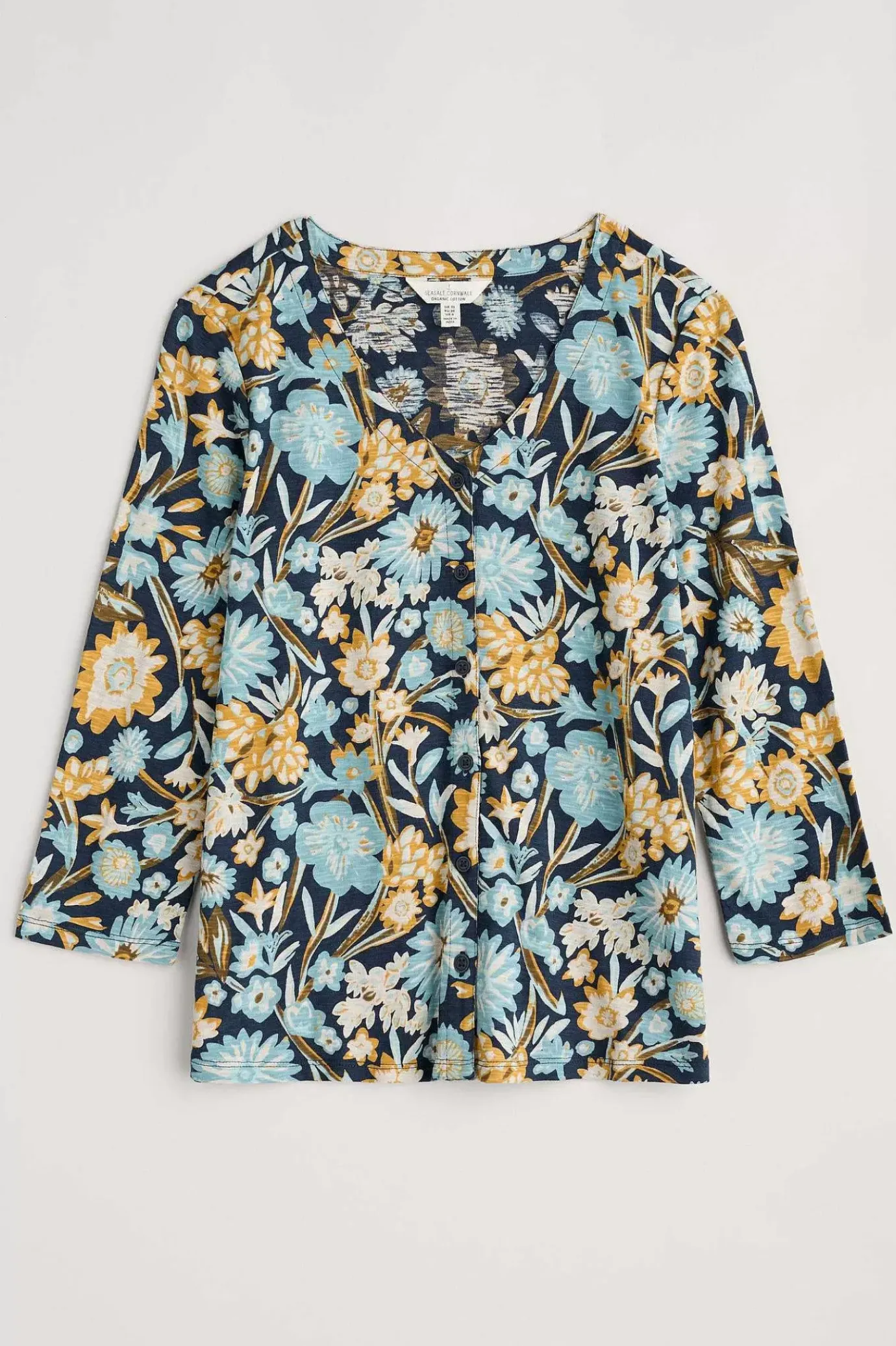 Seasalt Cornwall Studio Glass 3/4 Sleeve Top<Women Tops