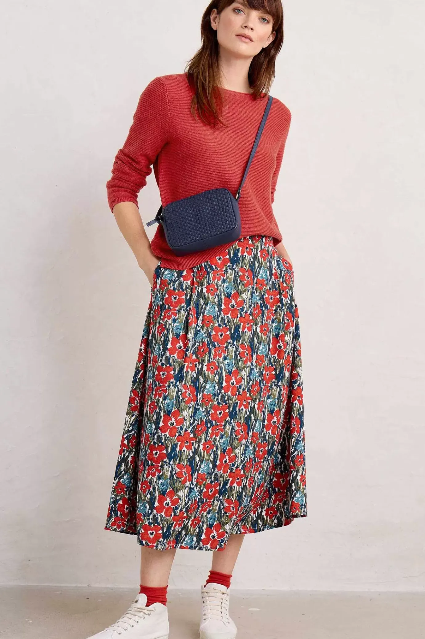Seasalt Cornwall Swallow Hill Printed A-Line Skirt<Women Skirts
