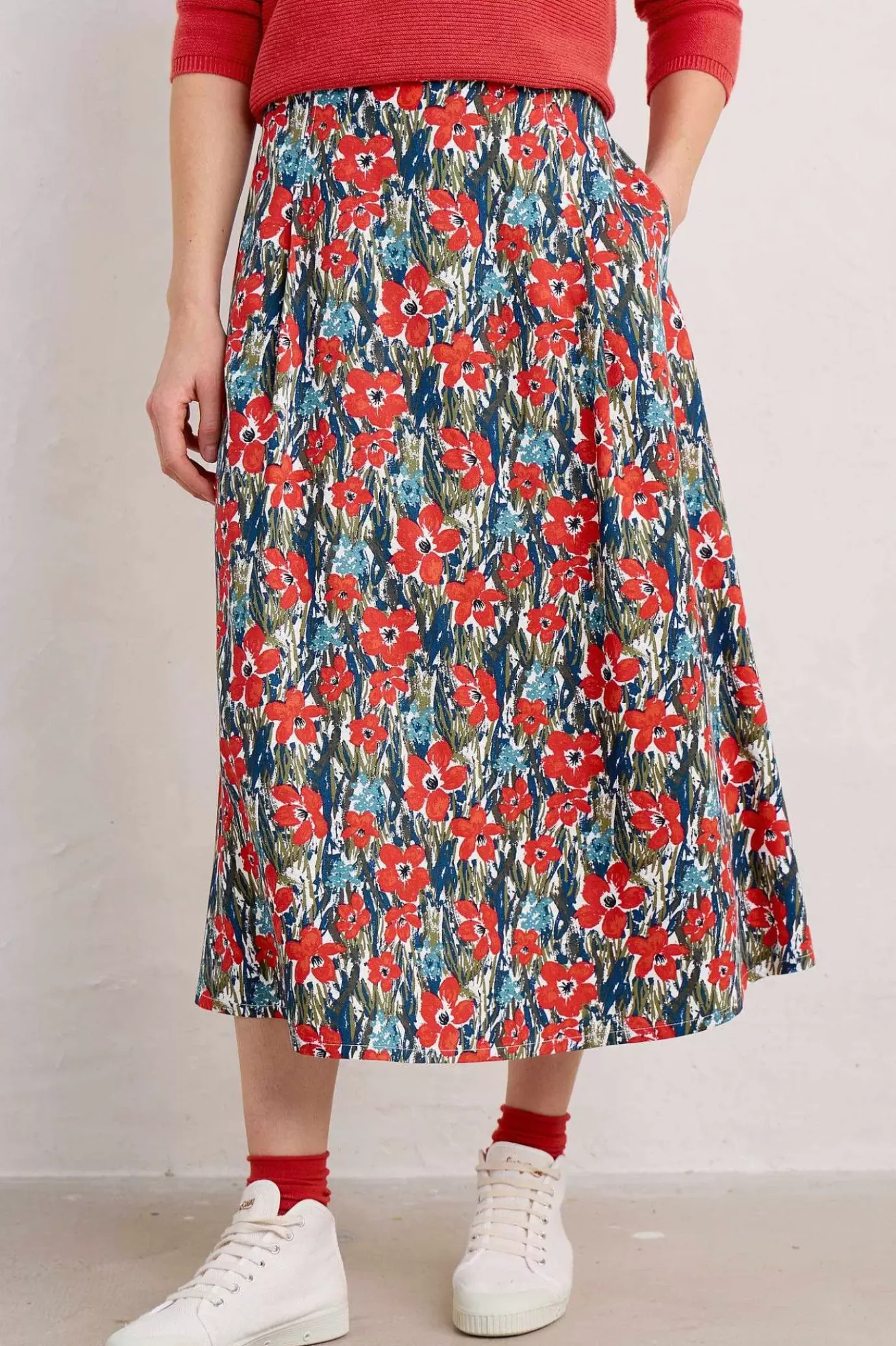 Seasalt Cornwall Swallow Hill Printed A-Line Skirt<Women Skirts