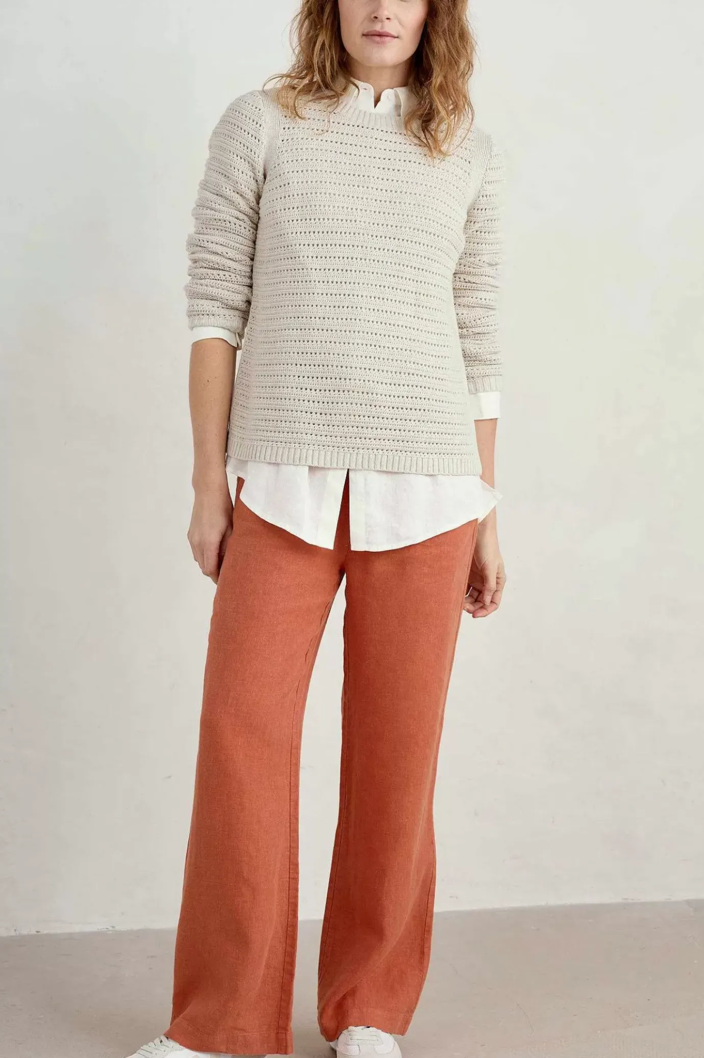 Seasalt Cornwall Tide Flow Wide Leg Linen Trousers<Women Trousers & Shorts