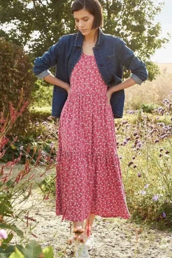 Seasalt Cornwall Tor View Short Sleeve Tiered Jersey Dress<Women Dresses