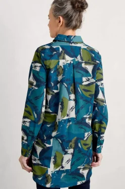 Seasalt Cornwall Waterworn Textured Longline Shirt (Gots)<Women Tops
