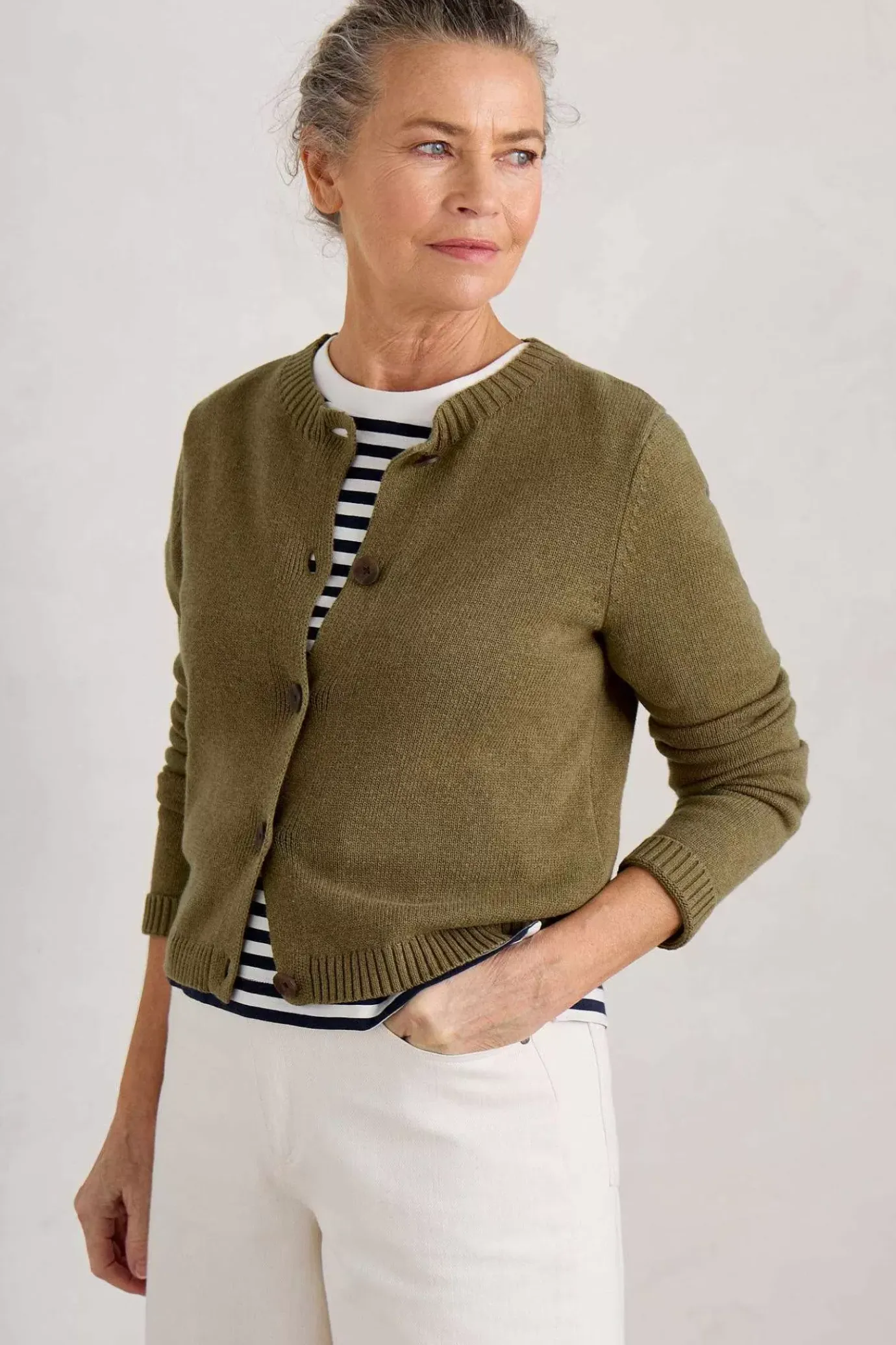 Seasalt Cornwall Wheal Pool Organic Cotton Cardigan<Women Knitwear
