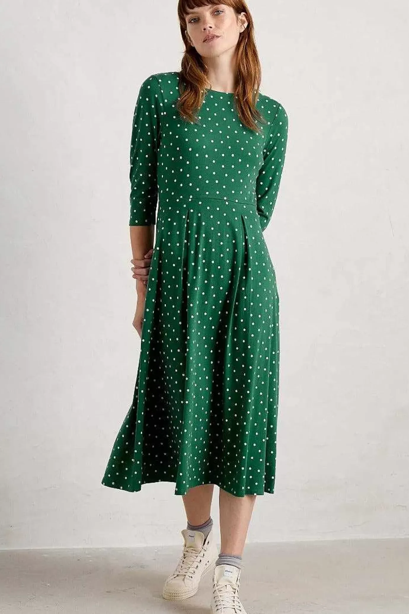 Seasalt Cornwall Wild Bouquet 3/4 Sleeve Midi Dress<Women Dresses