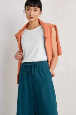 Seasalt Cornwall Wild Plain Organic Cotton Racerback Vest (Gots)<Women Tops