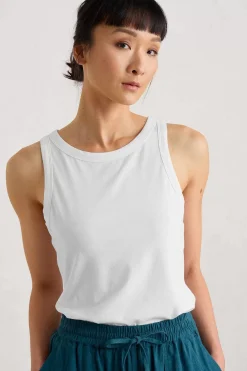 Seasalt Cornwall Wild Plain Organic Cotton Racerback Vest (Gots)<Women Tops