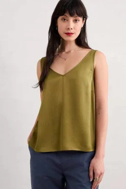 Seasalt Cornwall Wilder V-Neck Satin Vest<Women Tops