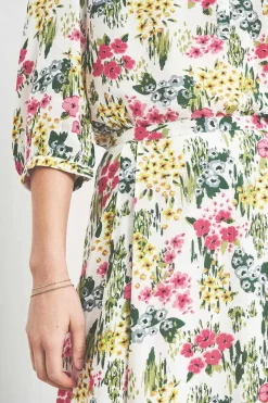 Seasalt Cornwall Willow Path 3/4 Sleeve Printed Shirt<Women Tops