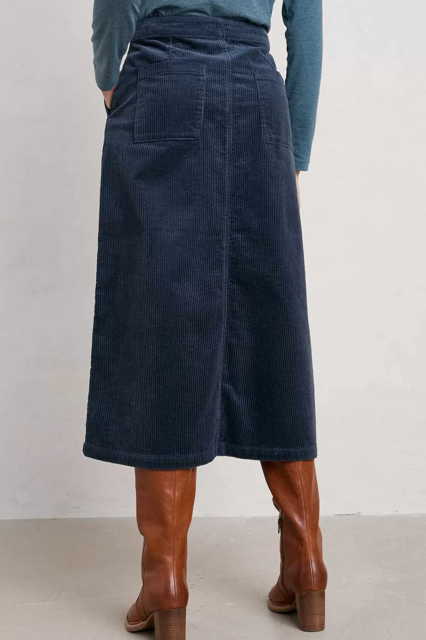 Seasalt Cornwall Window Wren Cord Midi Skirt<Women Skirts