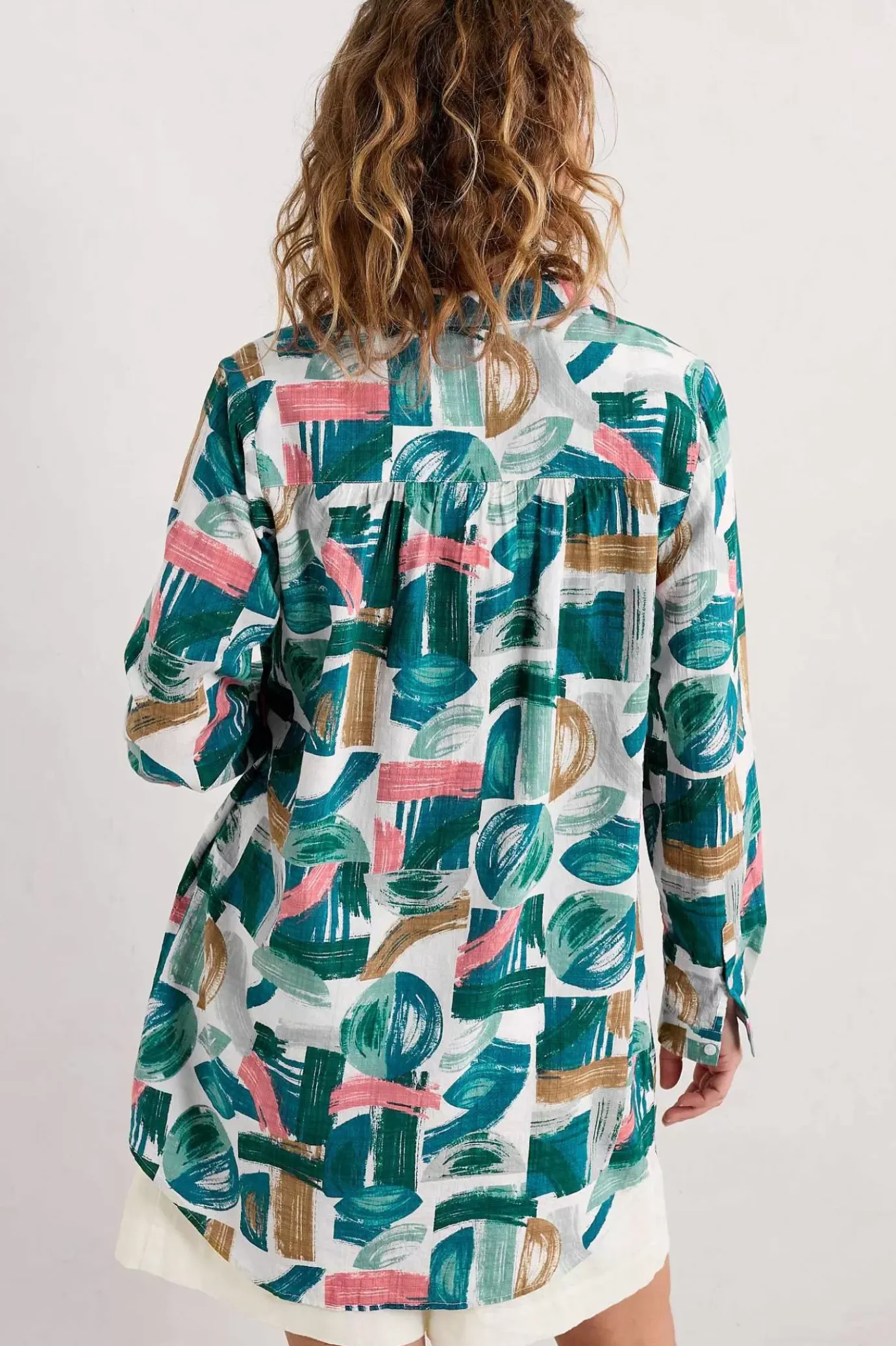 Seasalt Cornwall Wren Flutter Longline Shirt<Women Tops