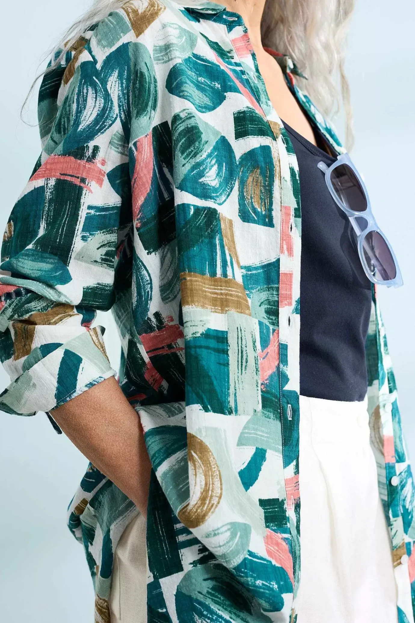 Seasalt Cornwall Wren Flutter Longline Shirt<Women Tops